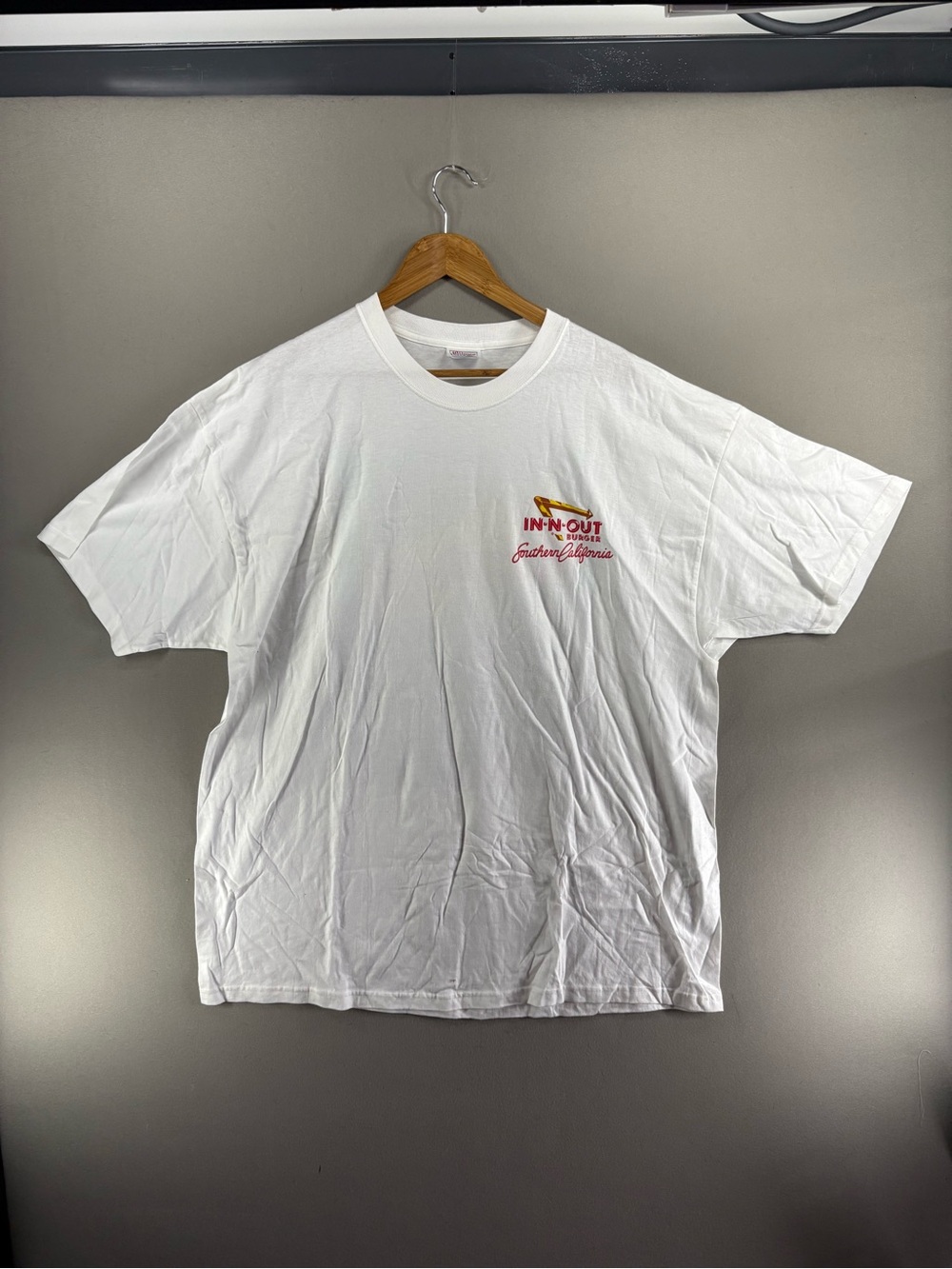 Vtg In N Out Burger Men Shirt XXL Fast Food Art Grunge 90s California Hanes